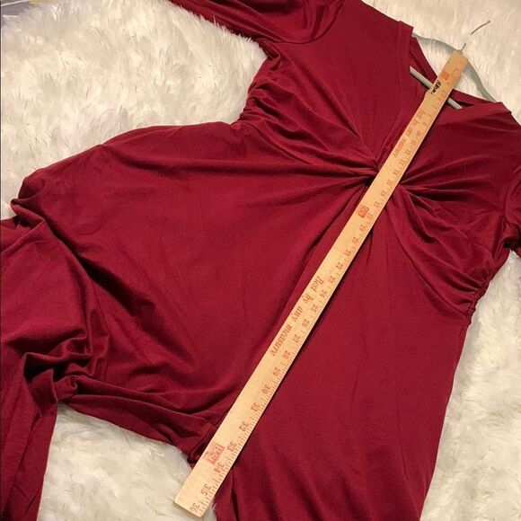 Amazon Red Wrap Jumpsuit with Ruched Details NWT/Very soft/comfy - Picture 5 of 11
